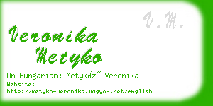 veronika metyko business card